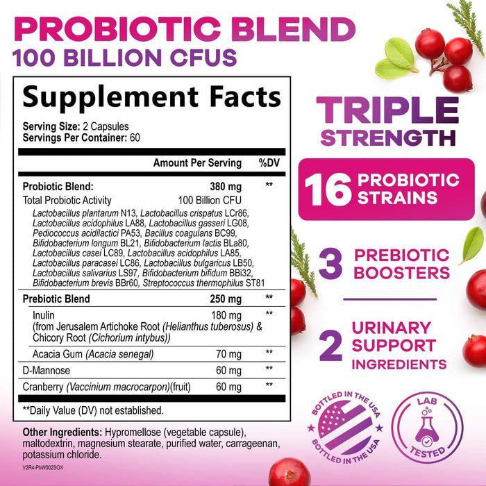 Probiotics for Women 60 Billion CFU – 120 Capsules