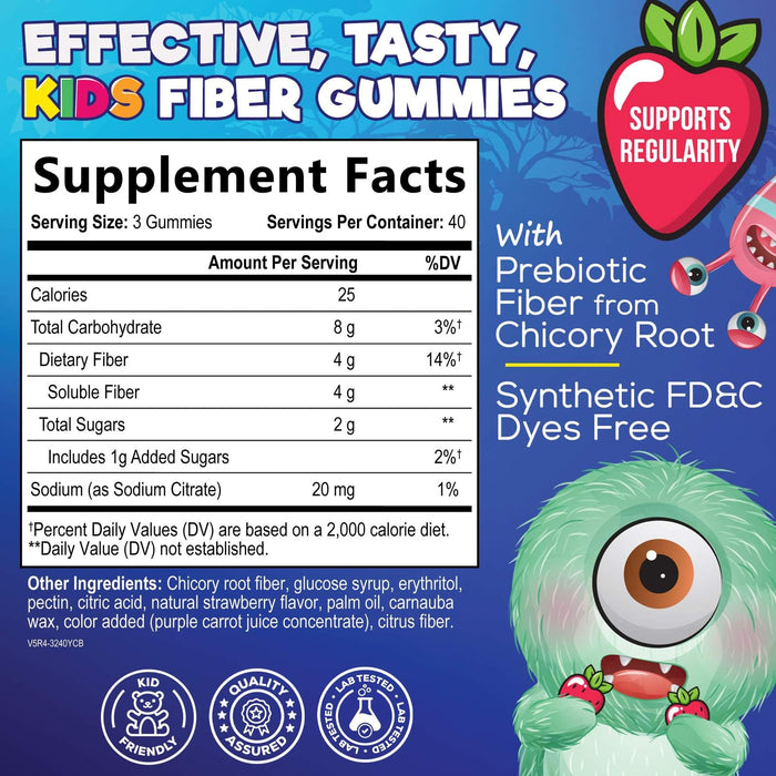 Fiber Gummies for Kids – 120 Gummies