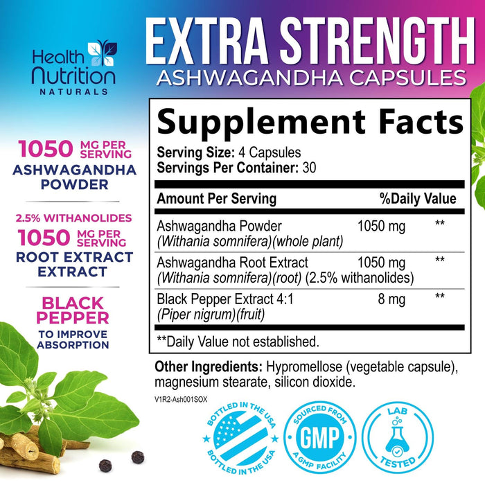 Ashwagandha 2100mg – 120 Capsules